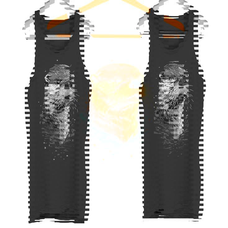 カワウソ モチーフ アイ・ラブ・ラッコ ラッコ・マーチン スウィート・ラッコ タンクトップ