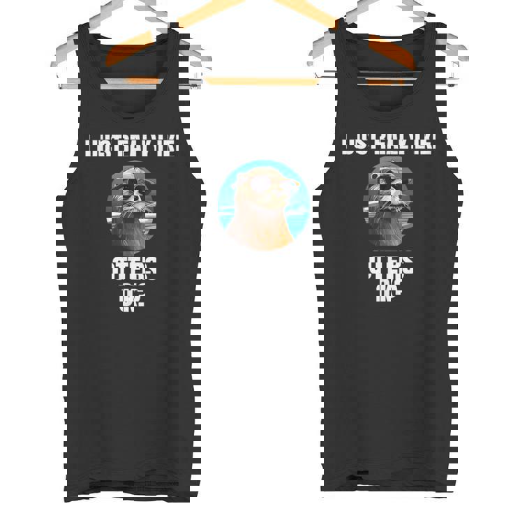 カワウソ 動物 カワウソ タンクトップ