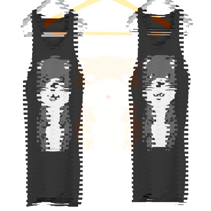 カワウソの赤ちゃん 動物 かわいい シンプルな小さなカワウソ タンクトップ