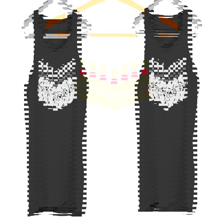 カートゥーン ボウリング 面白い 怖い ボウリング タンクトップ