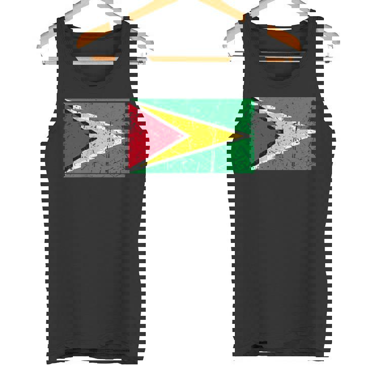 ガイアナ国旗グラフィック メンズ レディース キッズ タンクトップ