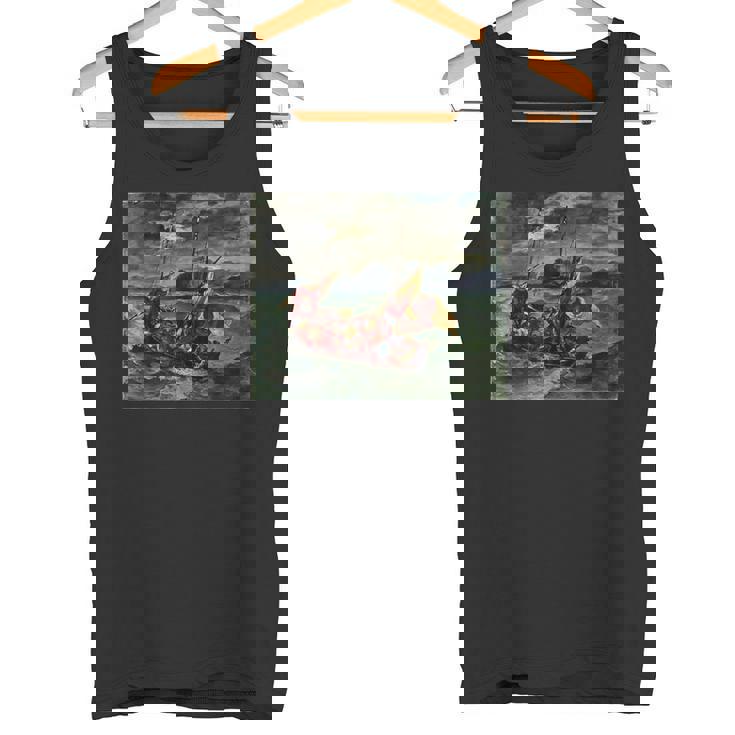 ガリラヤの海のキリスト ユージン・ドラクロワ タンクトップ