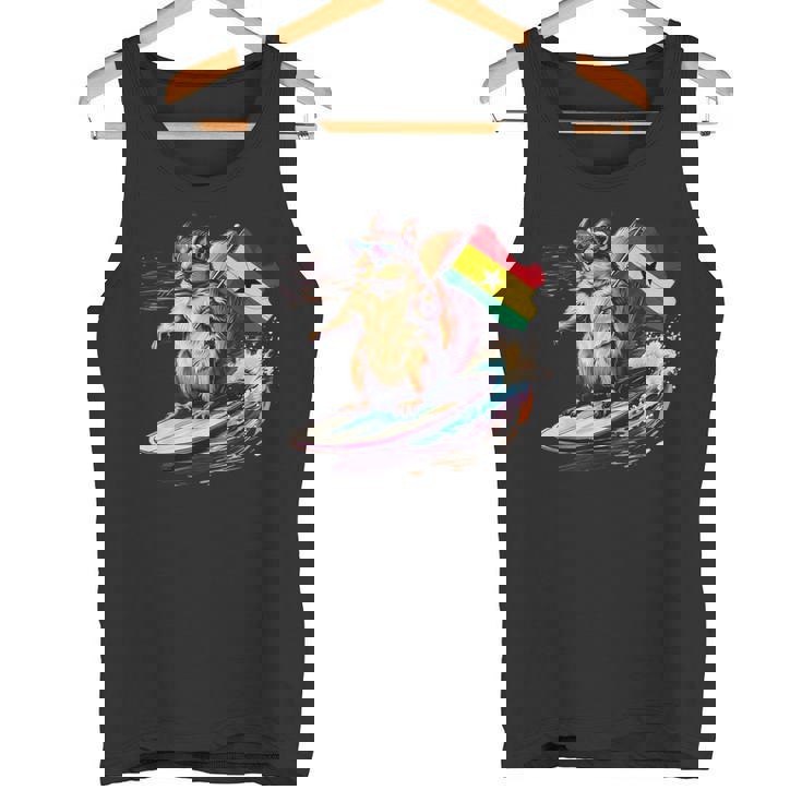 ガーナ プライド サーフィン リス ガーナのルーツ ガーナ国旗 タンクトップ