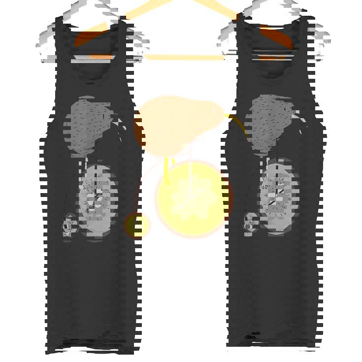 キウイフルーツバイクのキウイ鳥 タンクトップ