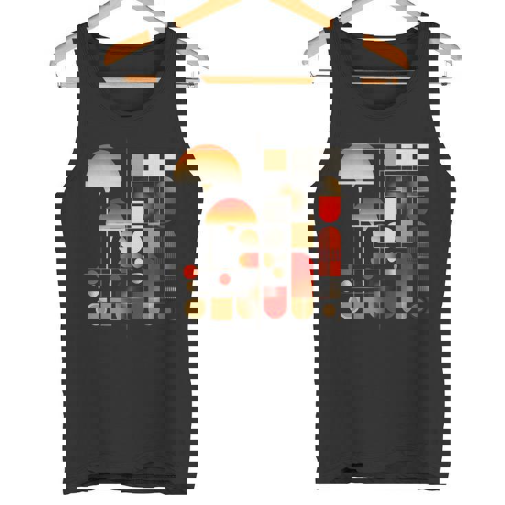 キノコ 幾何学 アート イラスト グラフィック キノコ タンクトップ