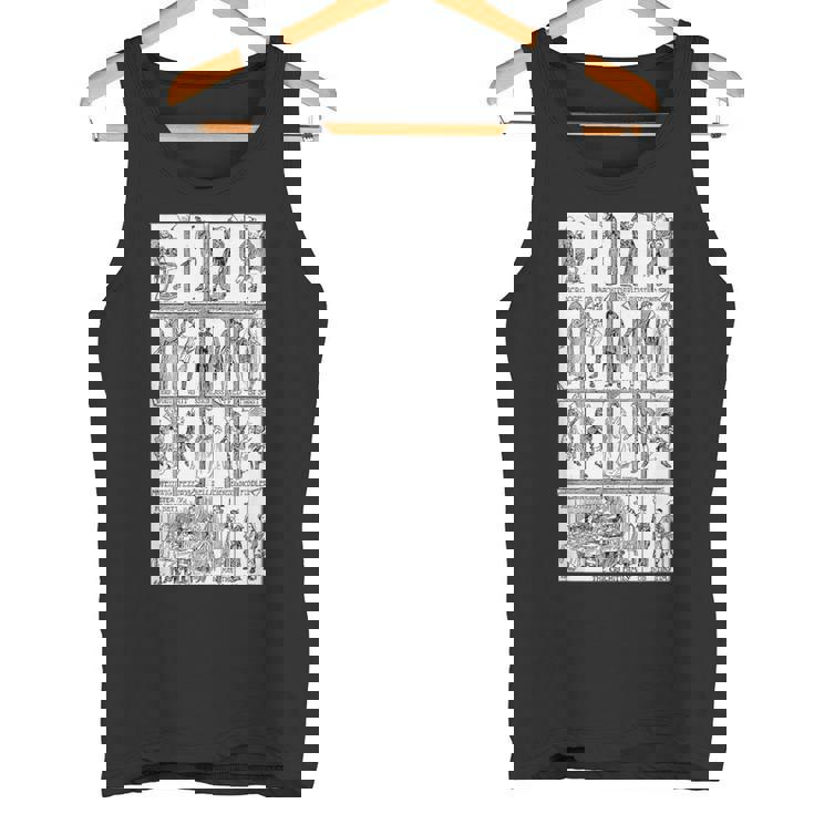 キャラクターモンタージュクリスマスキャロルtシャツ-ヴィンテージスクルージ タンクトップ