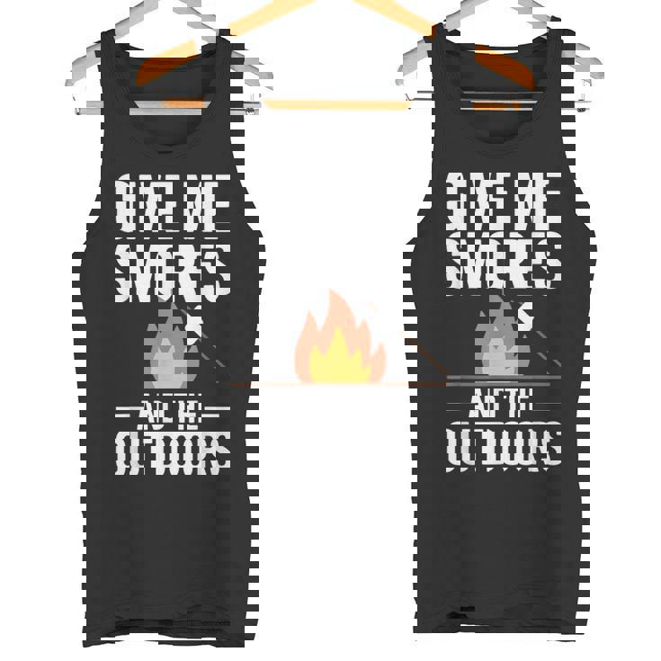 キャンプ&ハイカー向け、スモーズアンドザアウトドアデザインを与えてください タンクトップ