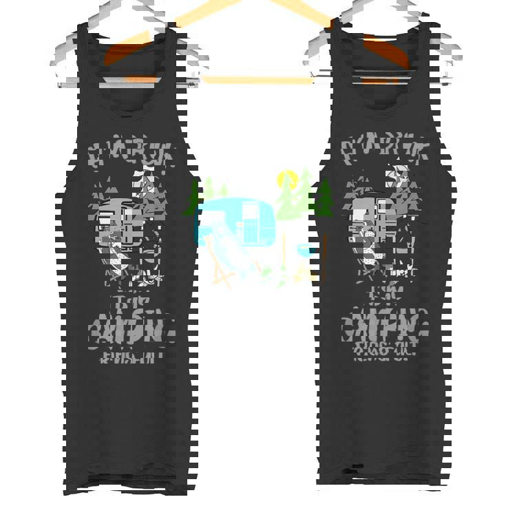 キャンプ 面白い キャンピング 楽しい キャンプファイヤー キャンピングカー 旅 タンクトップ