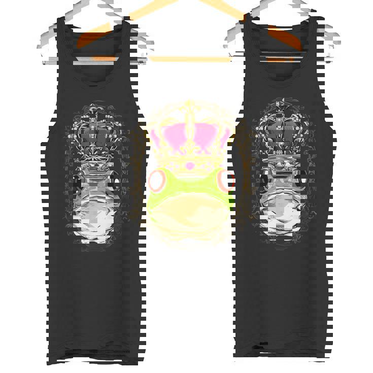 キングクイーン カエル ヒキガエル プリンセス 両生類 動物 カエル好き タンクトップ