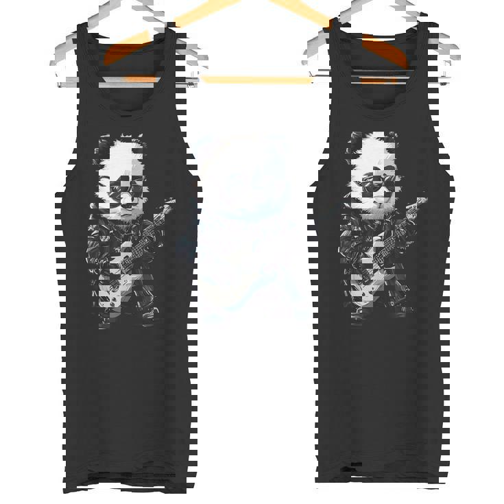 ギター ロック音楽を備えたヘビー ロック メタル パンダ タンクトップ