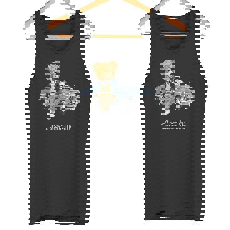 クラシックカーがかわいいテディベア。 タンクトップ