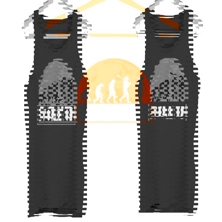 クラリネット奏者、面白いクラリネット 人類の進化 タンクトップ