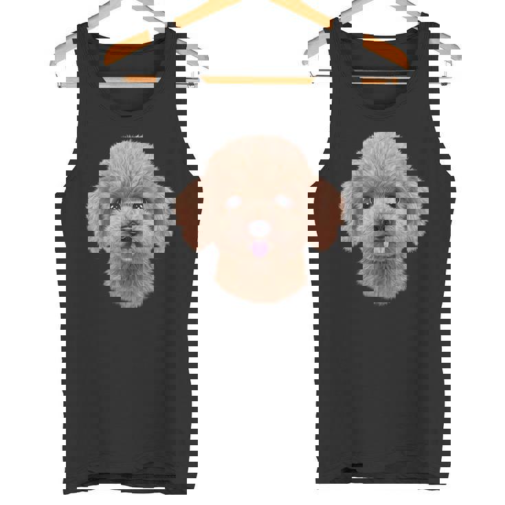 クリーム トイプードル 犬 いぬ 顔 タンクトップ