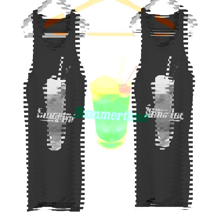 クリームソーダ・夏【 サマータイム 】メロンソーダ 緑 リゾート・夏 大好き 昭和 レトロ タンクトップ