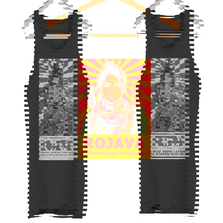 クルドのロジャバ クルディスタン 「勝利 」デザイン タンクトップ