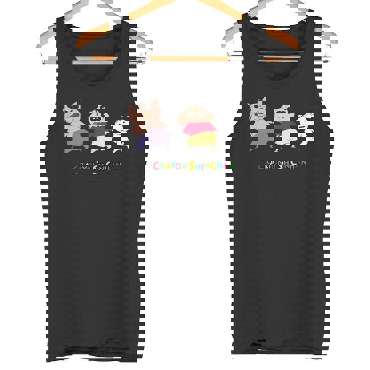 クレヨンしんちゃん 振り向き「ぶりぶり＆しんちゃん＆シロ」 長袖tシャツ タンクトップ