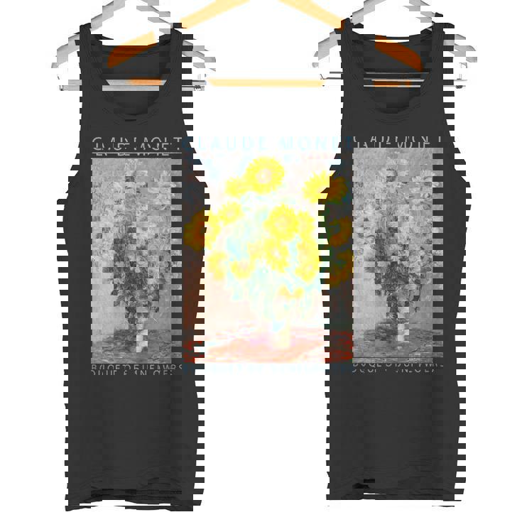 クロード モネ 面白いtシャツ 花 名作 アート ひまわりのブーケ 絵画 メンズ レディース 面白い 服 タンクトップ