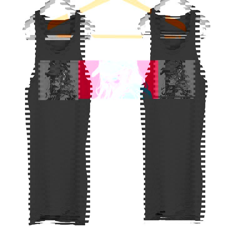 クールでかわいいアニメガールカラフルなデザインサングラス付き タンクトップ