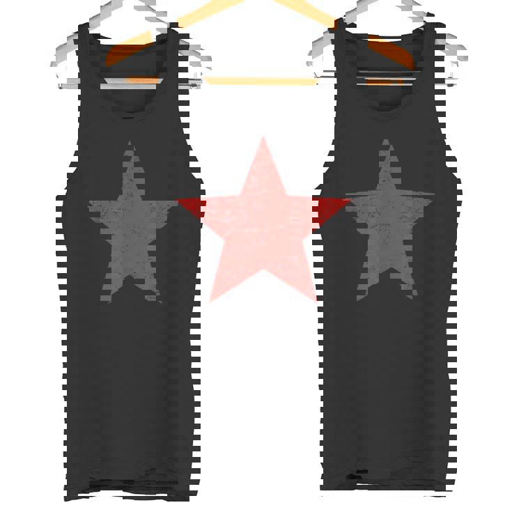 グランジ オルタナティブ アンティーク調 レッドスター 90年代ロックバンド音楽 タンクトップ