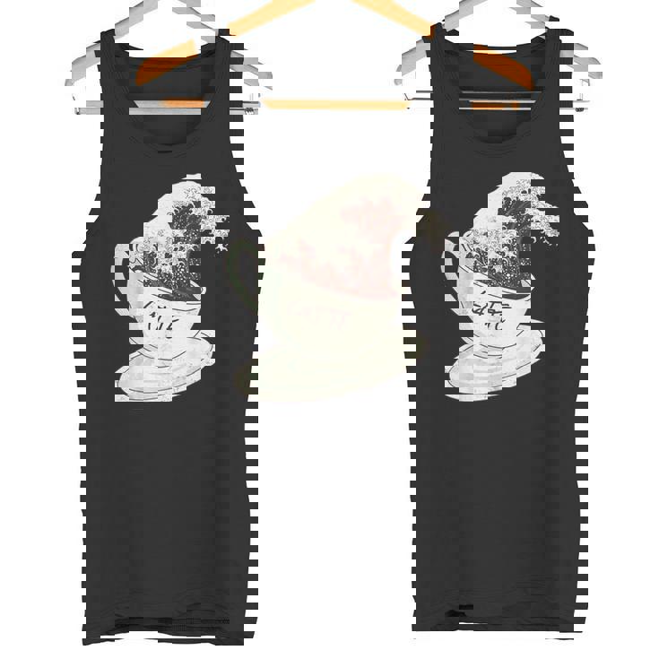 グレートウェーブ カフェラテ コーヒー カフェイン 神奈川 北斎 タンクトップ