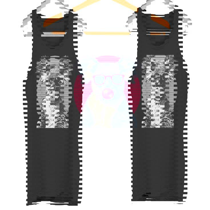 コアラ愛好家のためのサングラスバブルガム付きコアラ タンクトップ