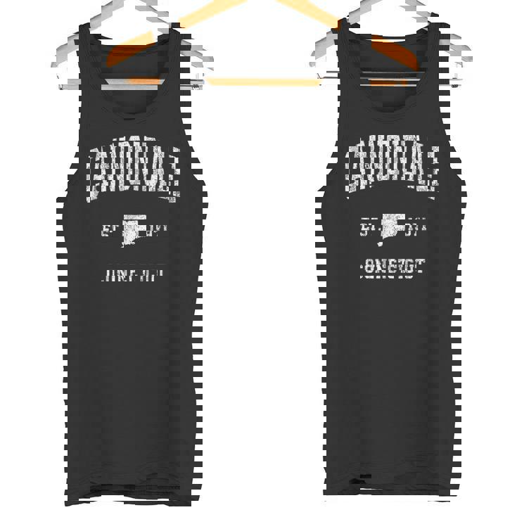 コネチカット州キャノンデールctビンテージアスレチックスポーツデザイン。 タンクトップ