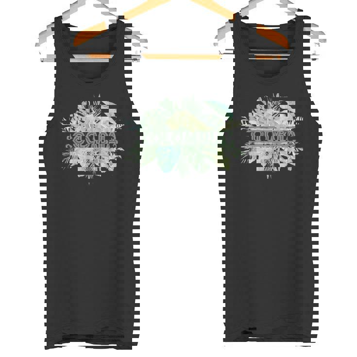 コロンビア ラテンアメリカ カリブ海 太平洋 エコツー リズム ギフト お土産 モンステラヤシ ビーチ ヤシの木 タンクトップ