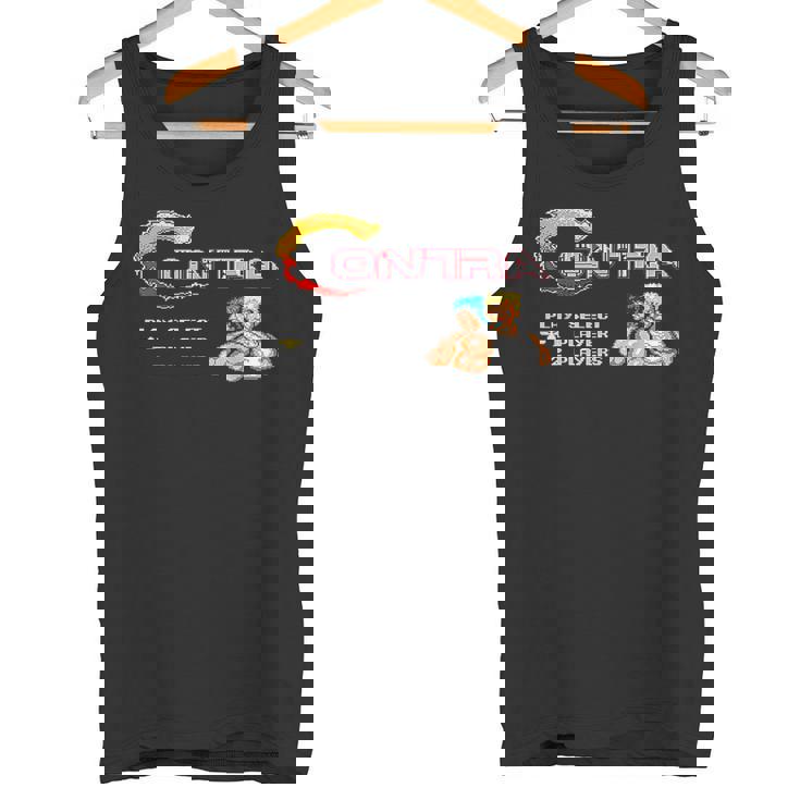 コントラ タイトル スクリーン レトロ ゲーマー ピクセル ウォリアー クラシック ゲーム タンクトップ