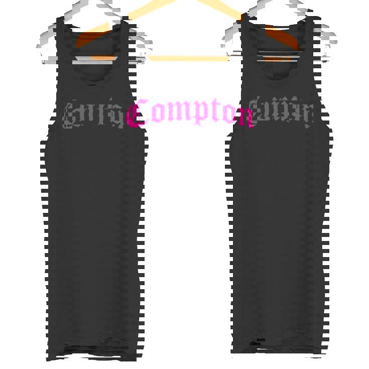 コンプトン、カリフォルニアピンクグラフィック タンクトップ