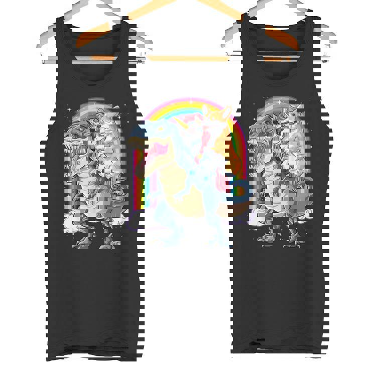 コーギー ユニコーン 恐竜 レックス キッズ ガールズ レインボー ギフト タンクトップ