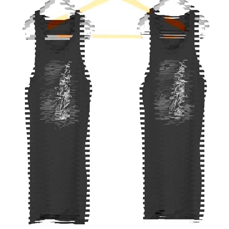 コース上の帆船 タンクトップ