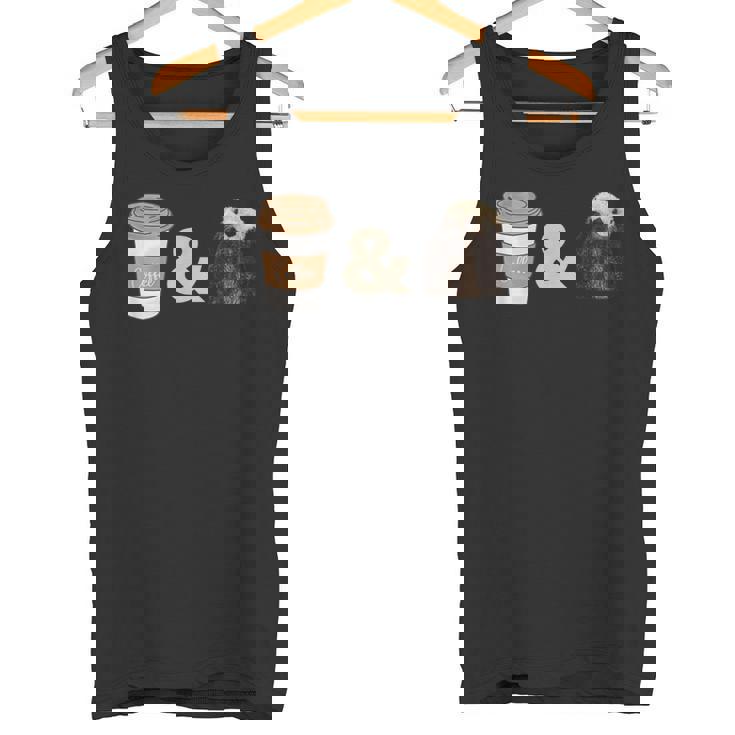 コーヒーとかわいいラッコ タンクトップ