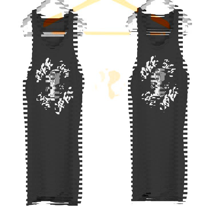 コーヒービーグル犬 タンクトップ