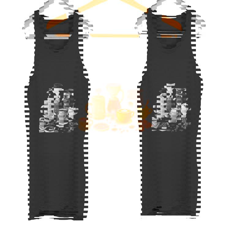 コーヒー愛好家アートギフト タンクトップ