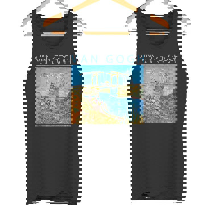 ゴッホ 面白いtシャツ アート アルルの跳ね橋 印象派 絵画 メンズ レディース 面白い 服 美術 油彩画 タンクトップ
