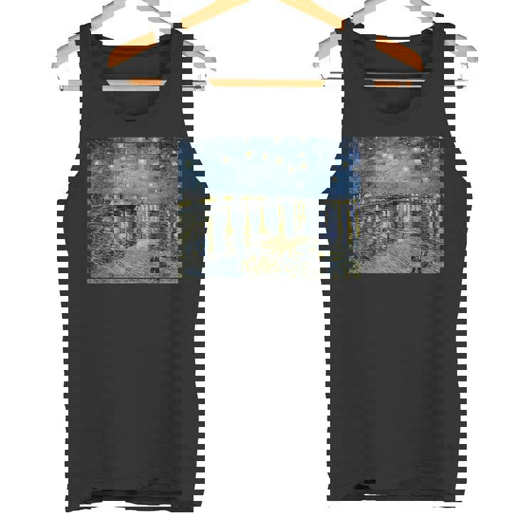 ゴッホ／ローヌ川の星月夜【世界の名画】（高精細画質）フィンセント・ファン・ゴッホ Gogh 美術館アート タンクトップ