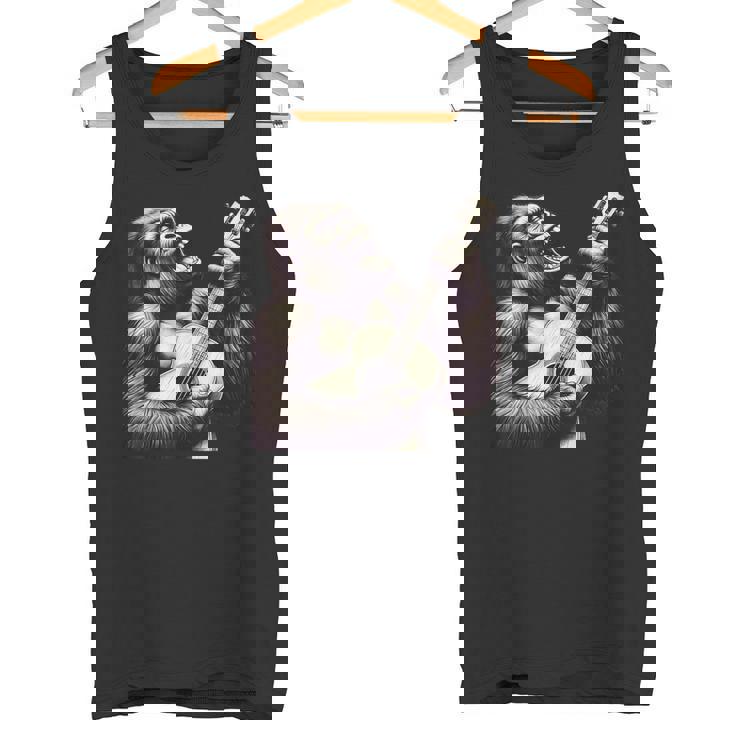 ゴリラ 演奏 ギター 面白い ロック 音楽 ギター ゴリラ タンクトップ