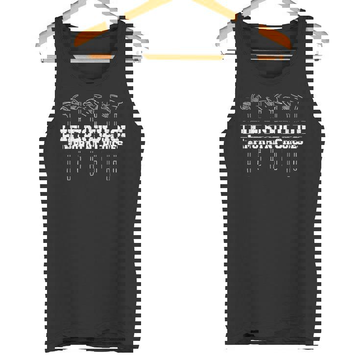 ゴルフ 面白いtシャツ 人生は選択だらけ 打ちっ放し メンズ おもしろ 服 練習着 ウェア ネタ 服 タンクトップ