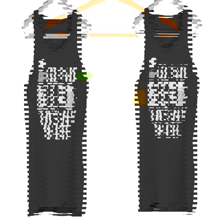 メンズ メンズ ゴルフウェア ゴルフとビール That's Why I'm Here タンクトップ