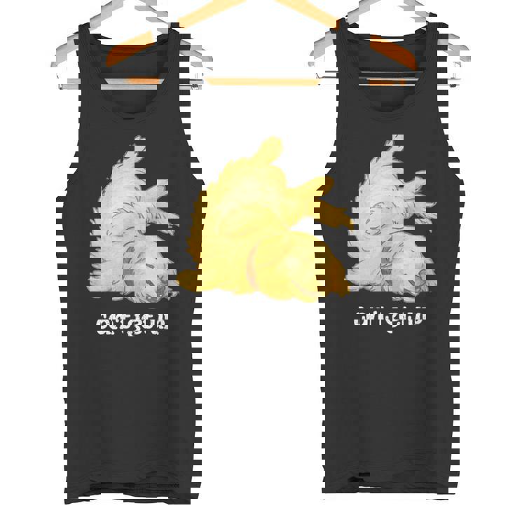 ゴールデンレトリバー ゴールデン 犬 Can't Get Up かわいい やる気スイッチ故障中 水彩 おもしろ 犬好き タンクトップ