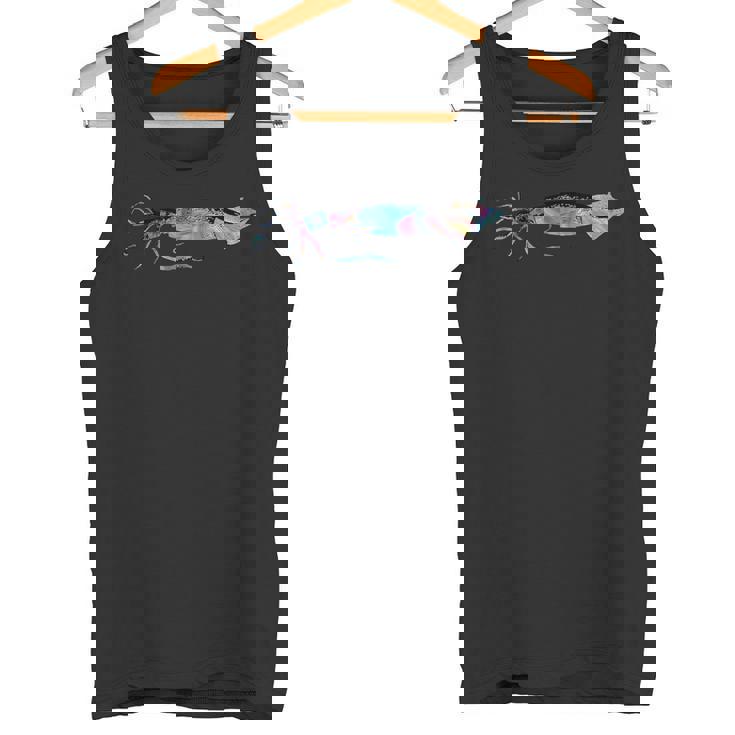 サイケデリック ジャイアントイカ カラフル 海 海の生き物 タンクトップ