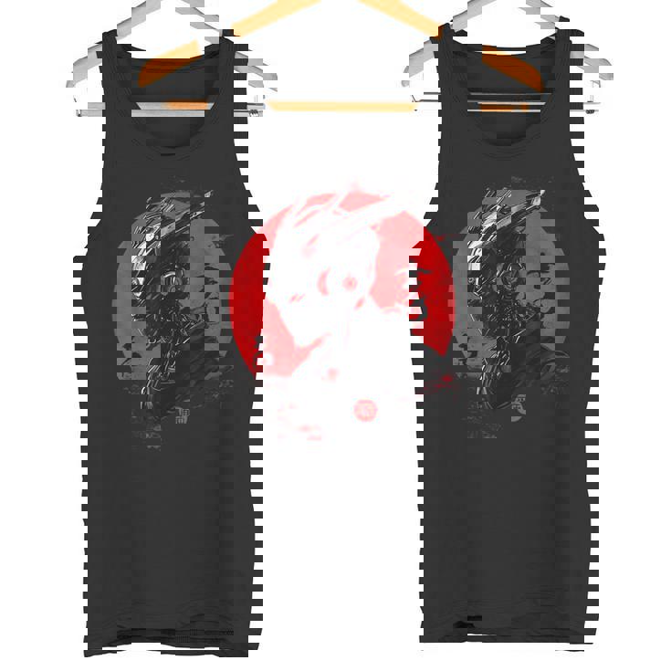 サイバーロボ サムライ メカヘルメット 日本アニメ アート タンクトップ