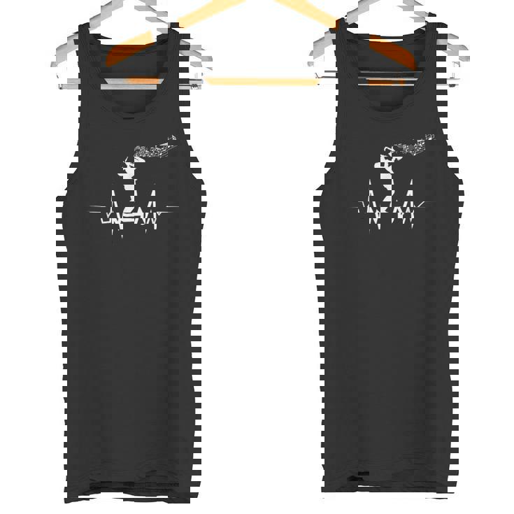 サックス ハートビート ミュージシャン向けのクールなデザイン タンクトップ