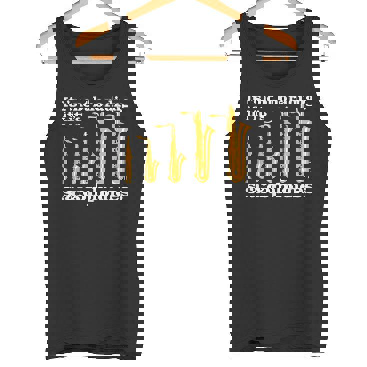 サックス奏者のための面白いサックスミームまたはサックスジョーク 「Axophone Joke 」 タンクトップ