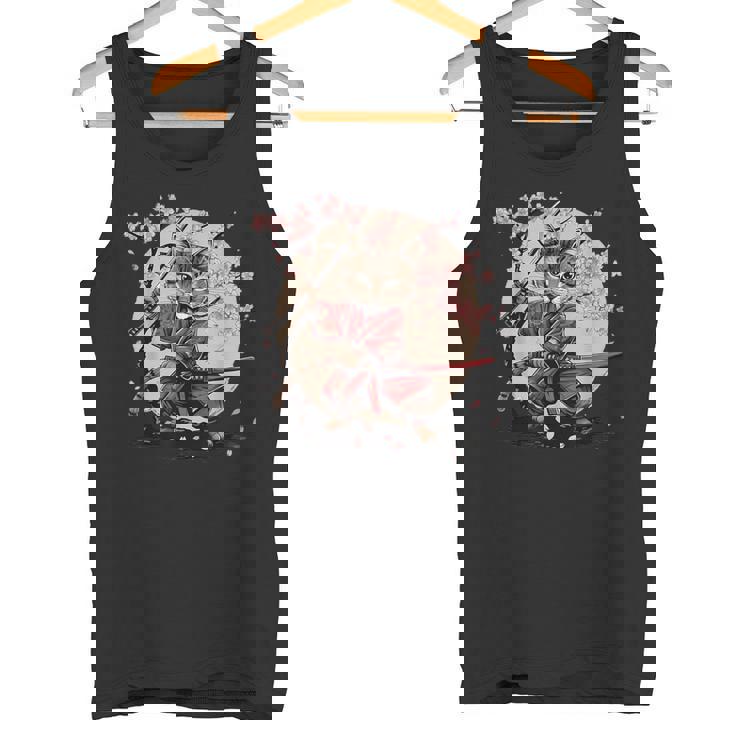 サムライキャット 日本戦士 サクラツリー 日本忍者 猫 タンクトップ