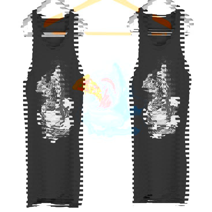 サメが食べるピザ サメグッズ ジョーズ タンクトップ