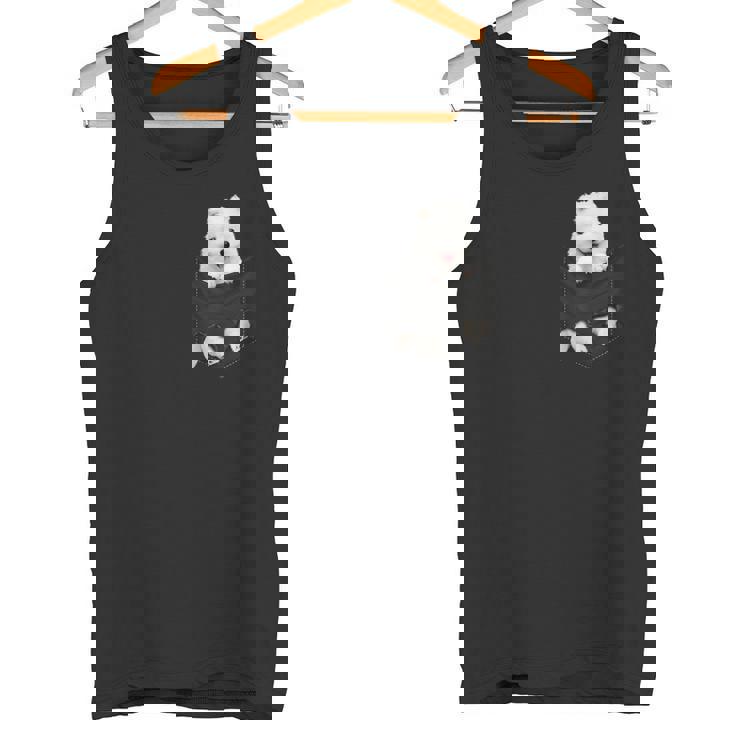 サモエド愛好家のための面白いサモエドをポケットに入れました タンクトップ