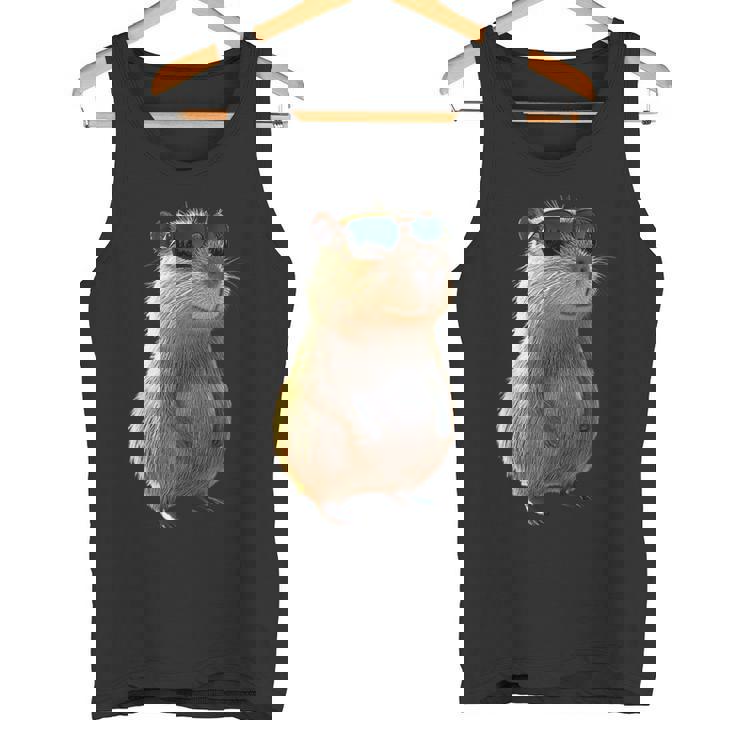 サングラスをかけたカピバラ Be Capy カピバラ げっ歯類 Capybara タンクトップ