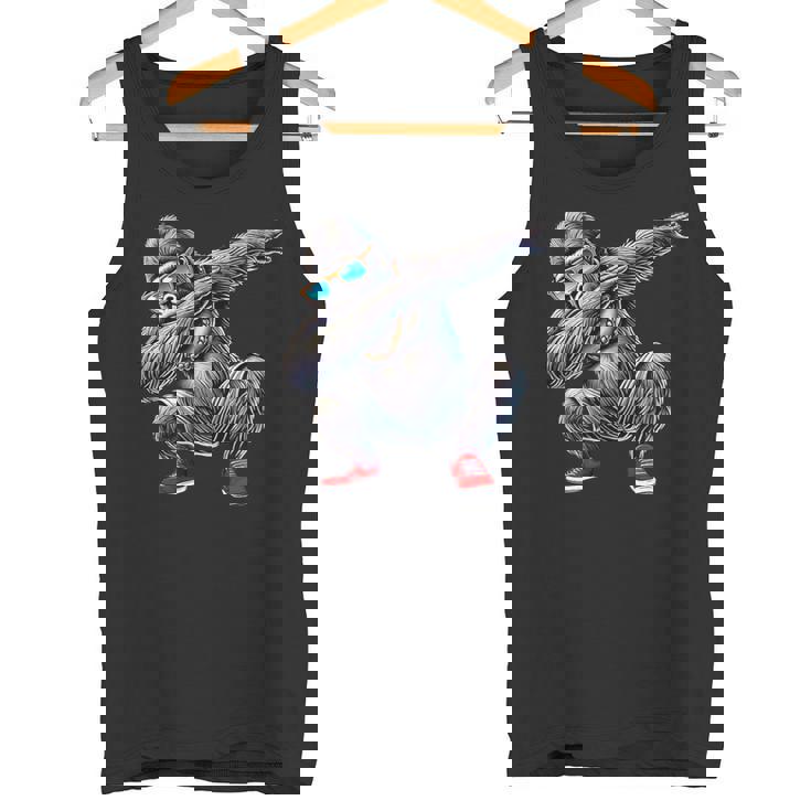 サングラスをかけたダブダンスのゴリラ猿 タンクトップ