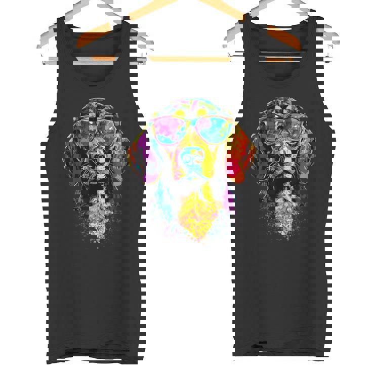 サングラスをかけたビーグル ビーグル子犬 かわいい イングリッシュビーグル タンクトップ